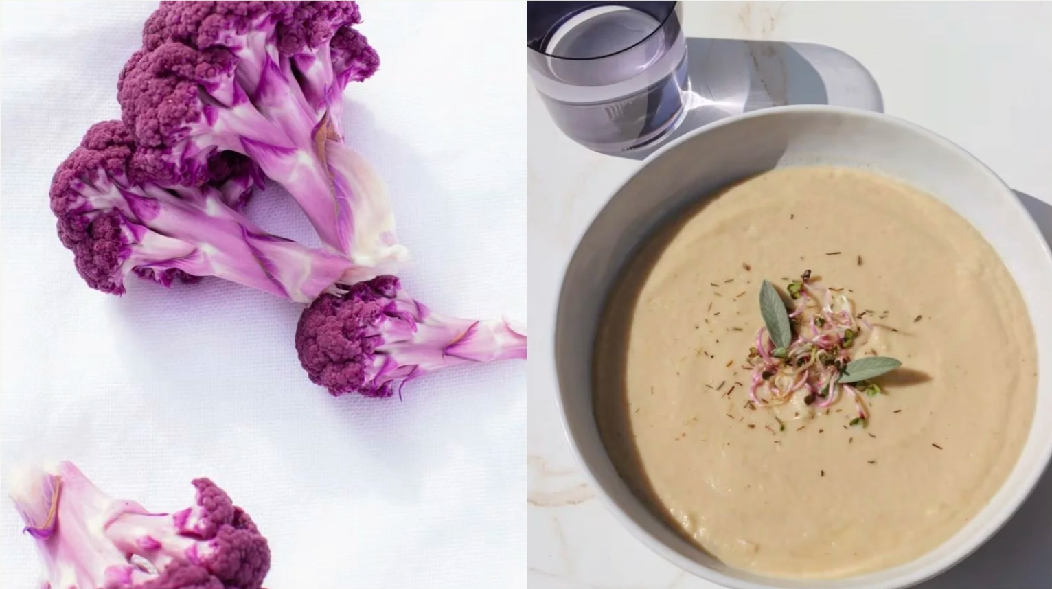 Creamy Cauliflower Soup Recipe, Styling, and Filming