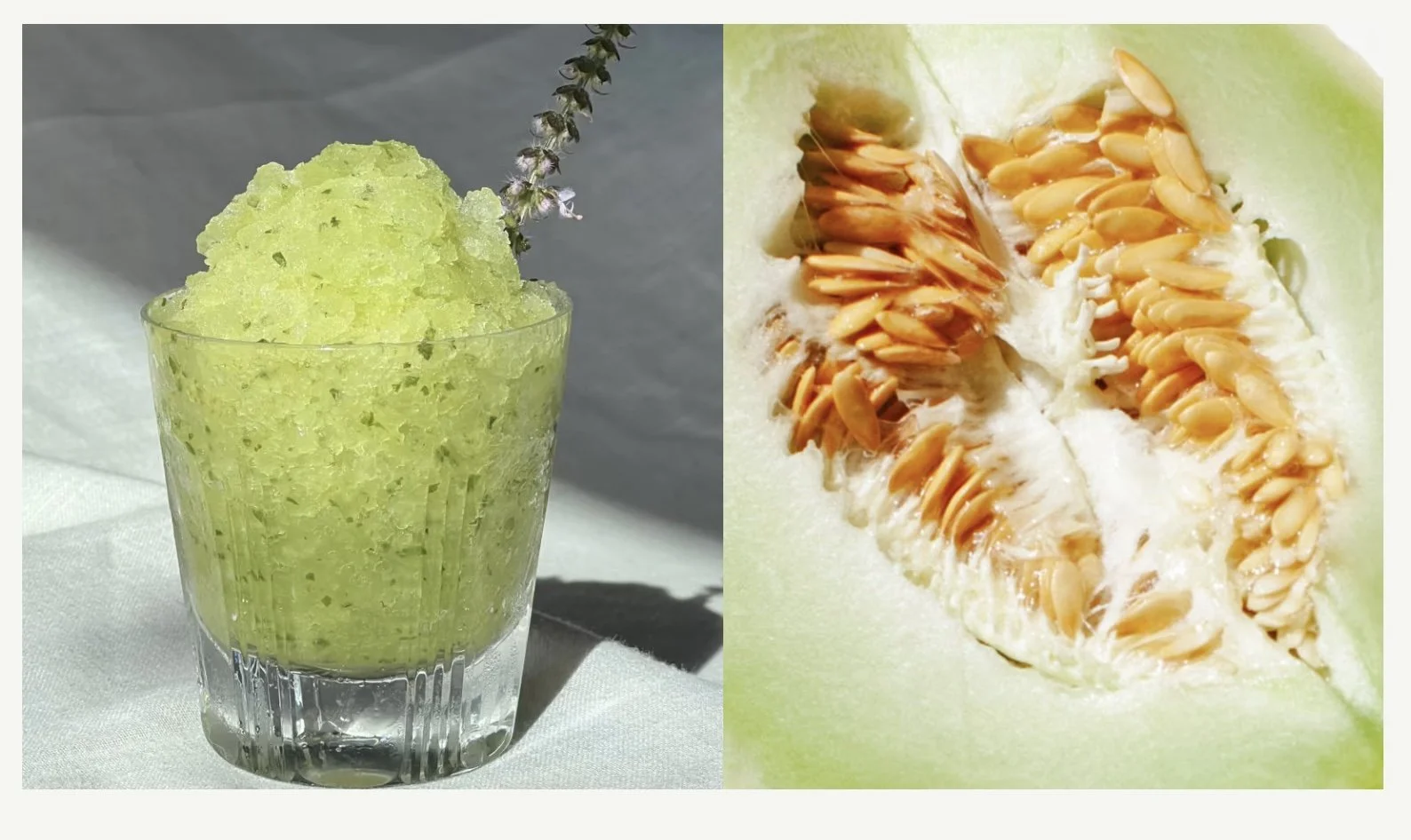 Herbal Melon Granita Recipe, Styling, and Filming