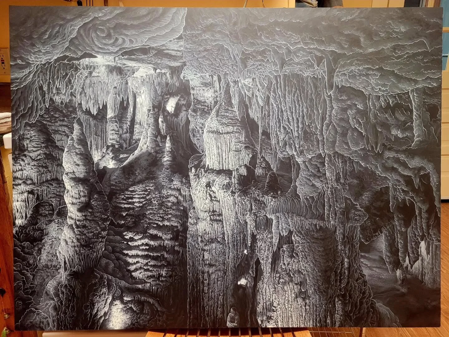 One of many Works in Progress for my upcoming show "Undulatus" at @virginiaartfactory opening June 6th this year. This grisaille painting will be glazed with color soon.

I have spent over two years working on this show and am excited to be