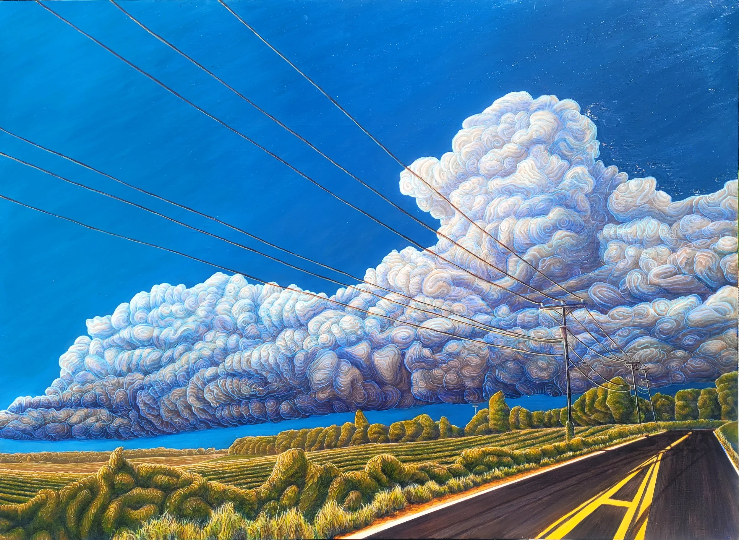 Valley View. Oil and Acrylic on Panel. 30"x40". $5000 