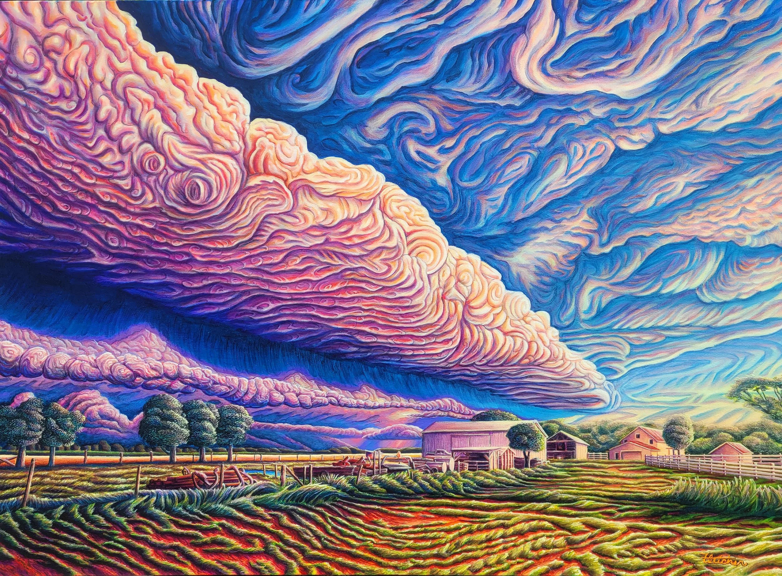 East Over Nelson's. Oil and Acrylic on Panel. 30"x40". $5000