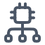 Network icon representing the AEO / SEO category of work in the portfolio of expert demand gen marketing writer Nate Davis