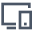 Computer and smartphone icons representing the mobile app / UX writing category of work in the portfolio of award-winning copywriter Nate Davis