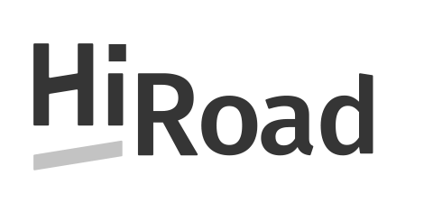 Logo of HiRoad Insurance, with stylized text and a curved line underneath. Lead brand and marketing copywriter Nate Davis developed brand architecture and mobile app copy for this high-growth insurtech startup. 