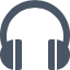 Headphone icon representing the narrative podcasting category of work in the portfolio of award-winning narrative podcaster and teacher Nate Davis