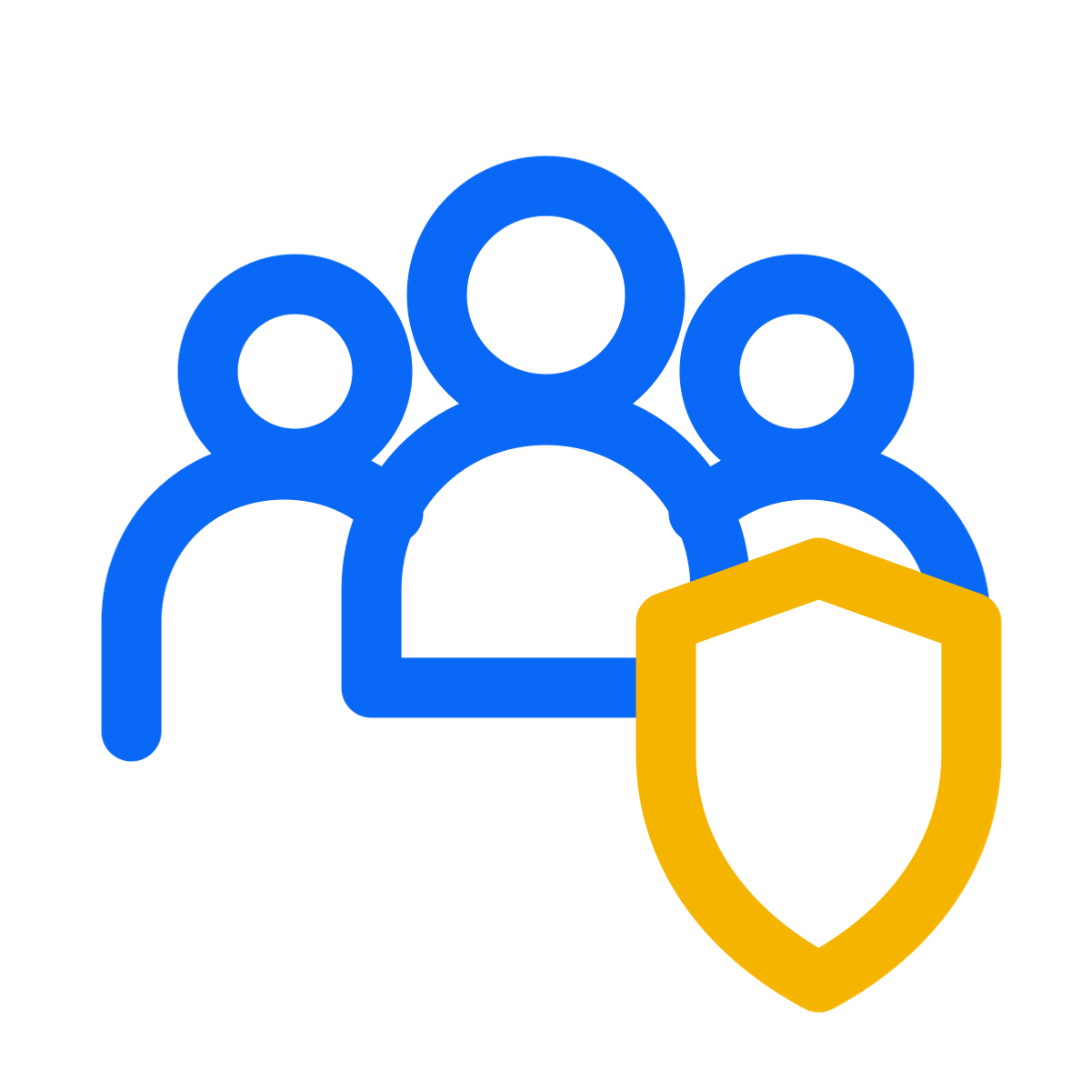 People and shield icon representing McCloskey Advisor Group, an independent insurance agency since 2018