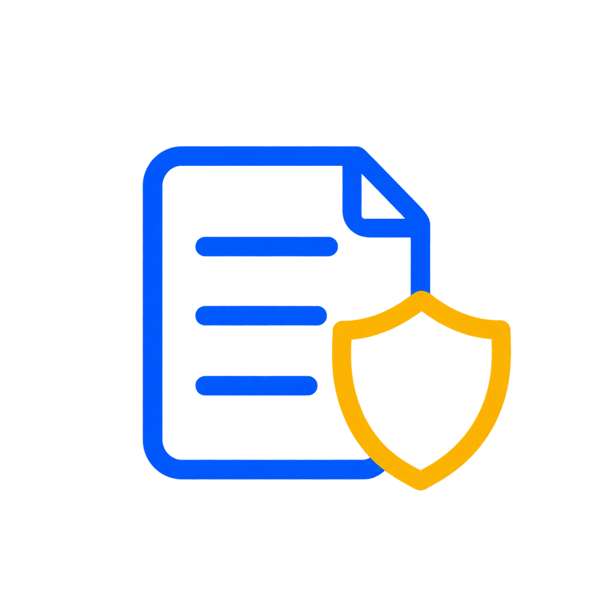 Multiple insurance carriers icon: policy document with a shield