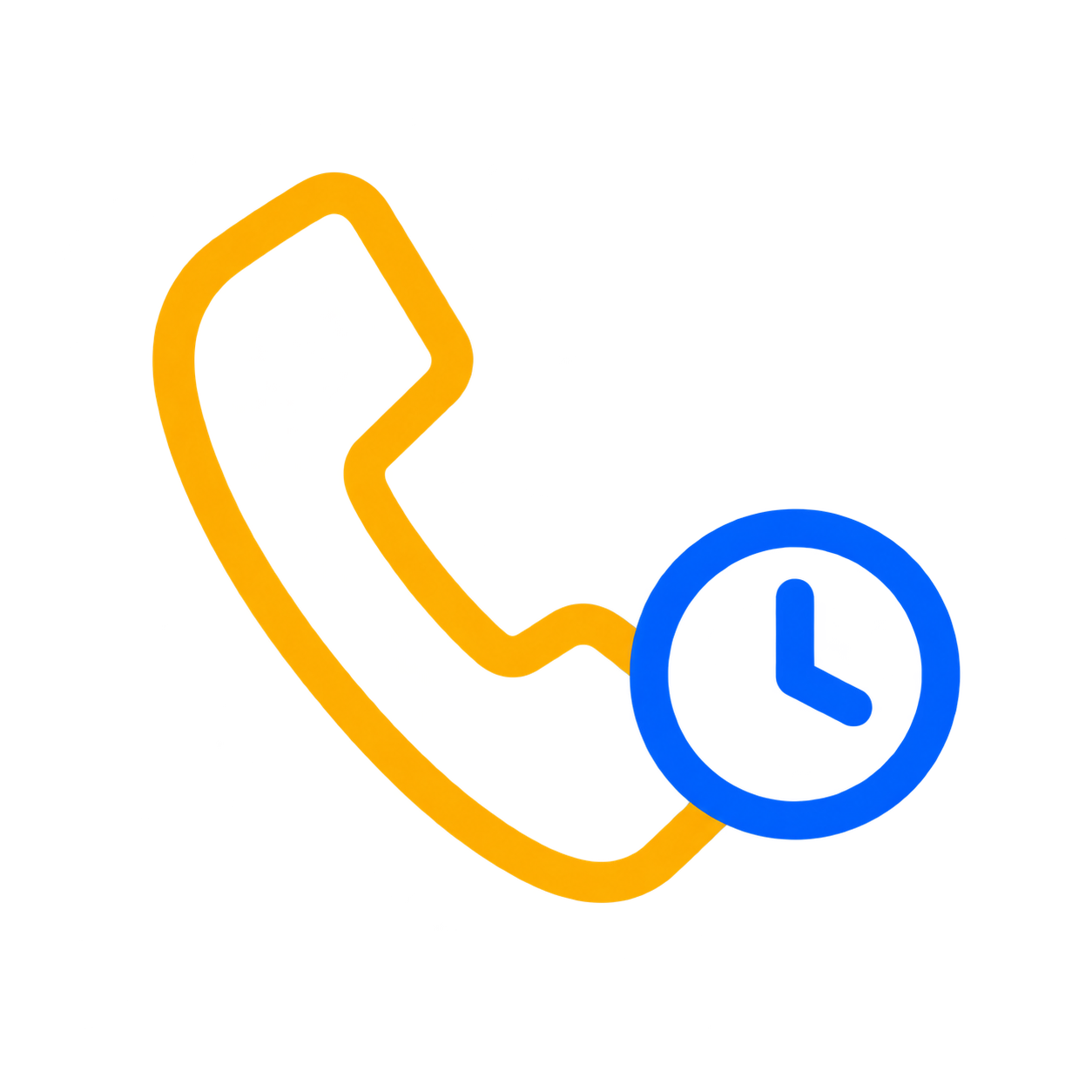 Phone and clock icon for urgent or after-hours insurance help