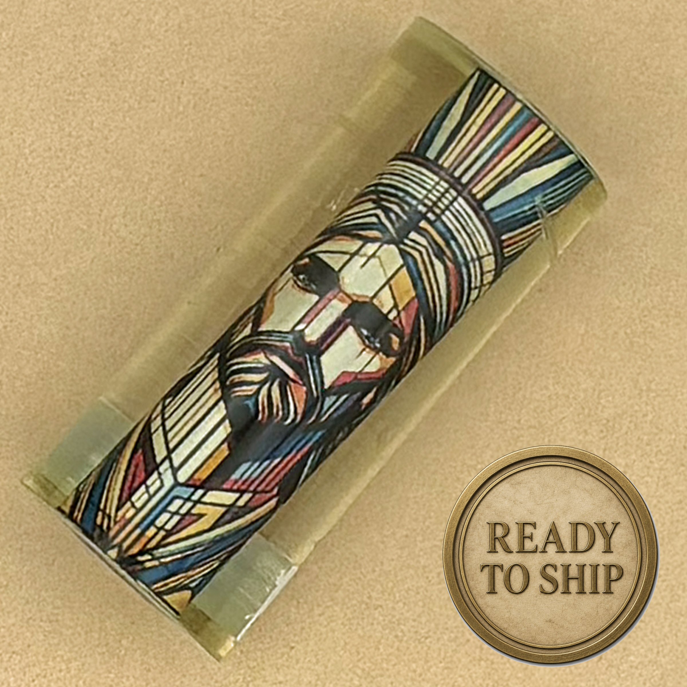Ready To Ship - Religious Pen Blank | Art Deco Image Of Jesus | For Footprints In The Sand Pen Kit