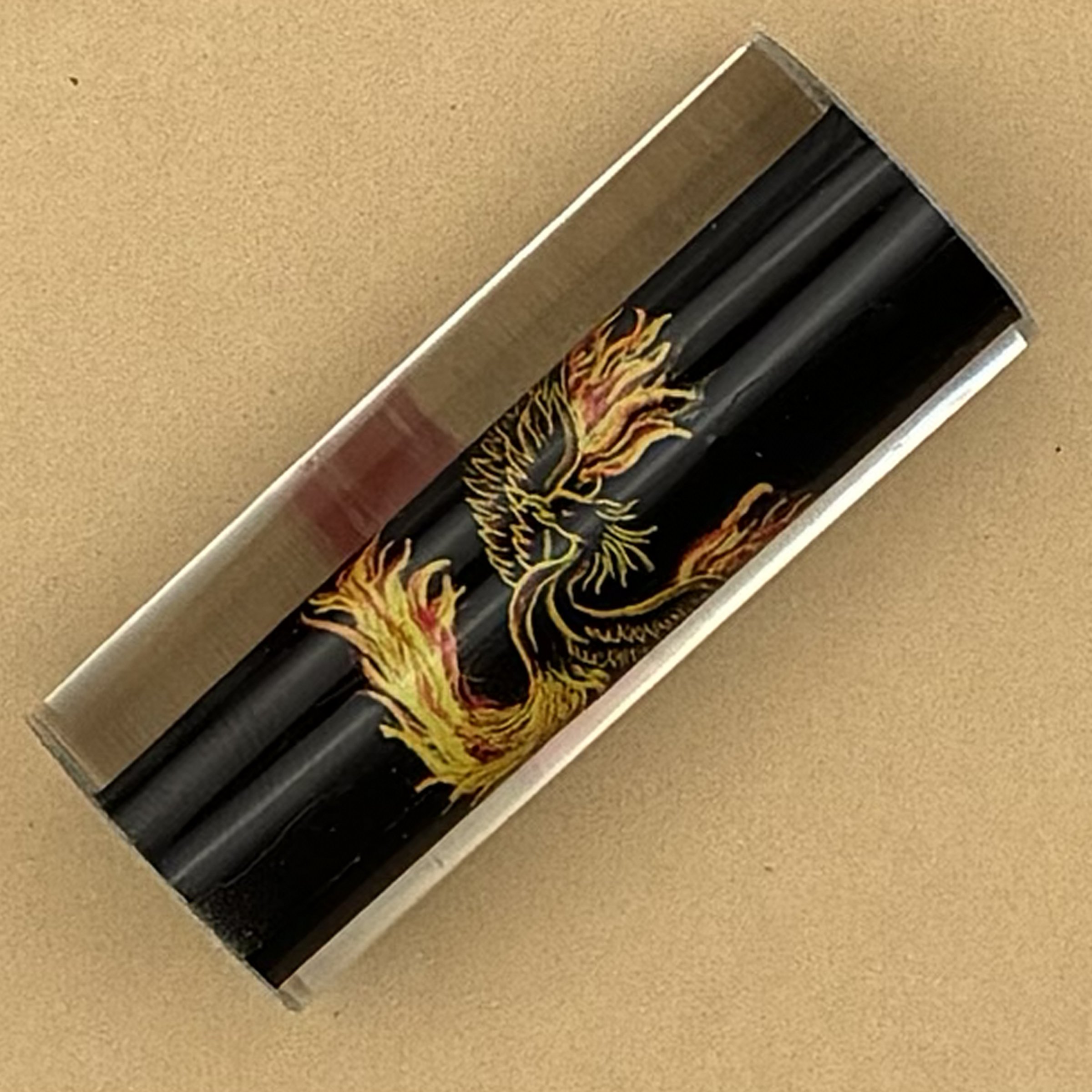Phoenix Rising Alumilite Pen Blank: Stained Glass Design (Made To Order)