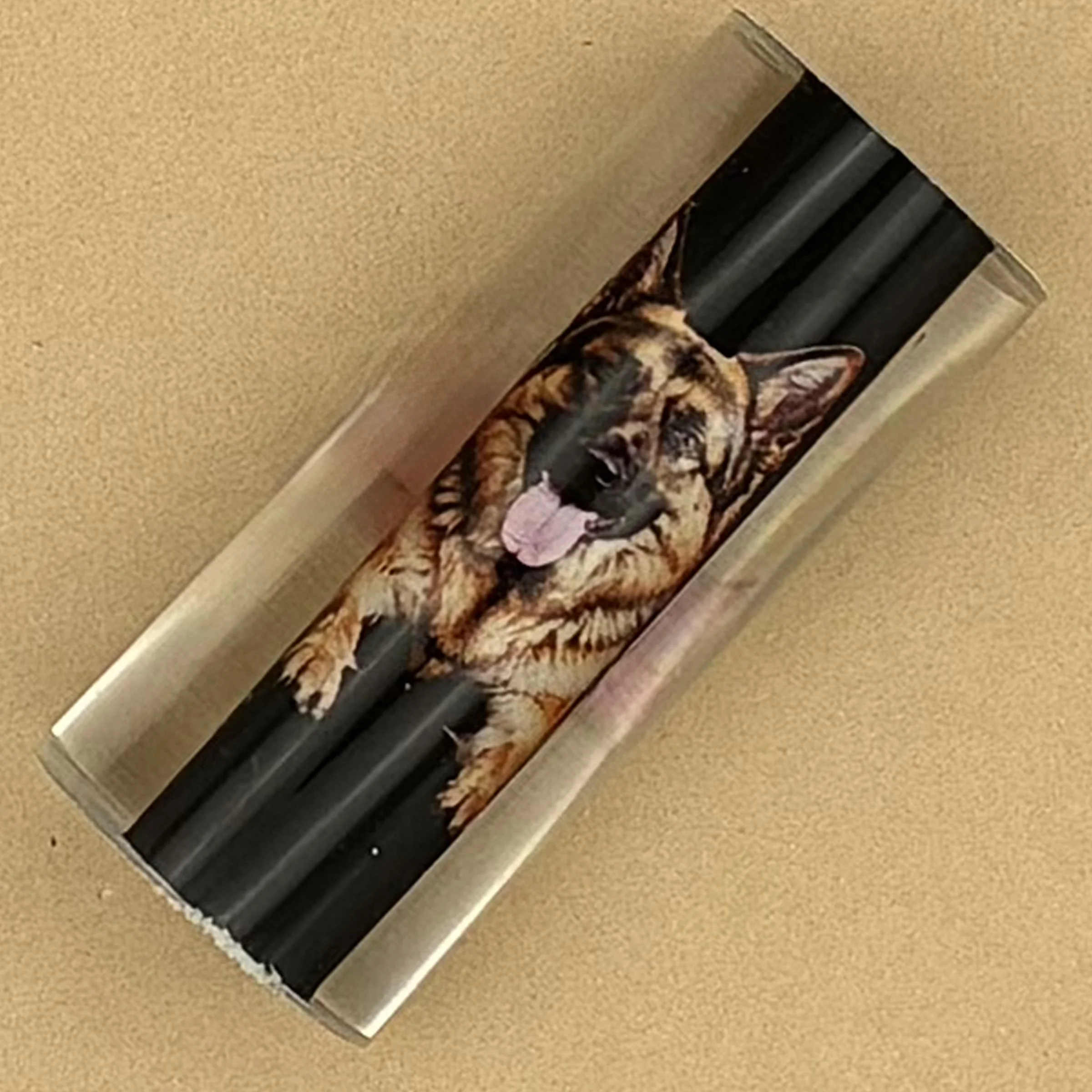 Noble Guardian | German Shepherd Pen Blank | Studio Portrait | Alumilite Resin