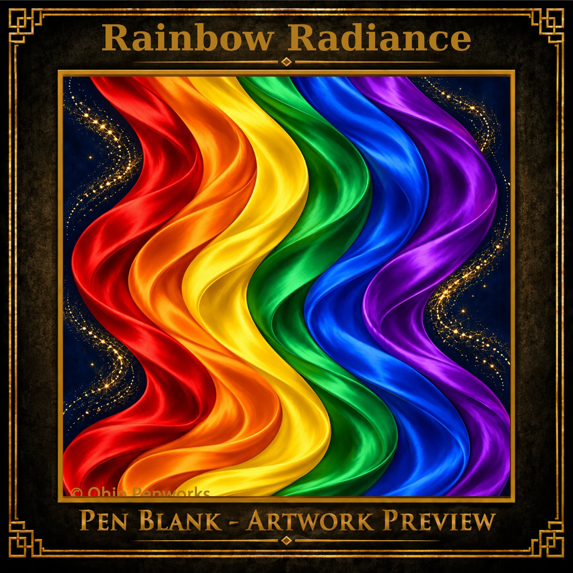 Rainbow Radiance | Rainbow Pride Pen Blank | Alumilite Resin