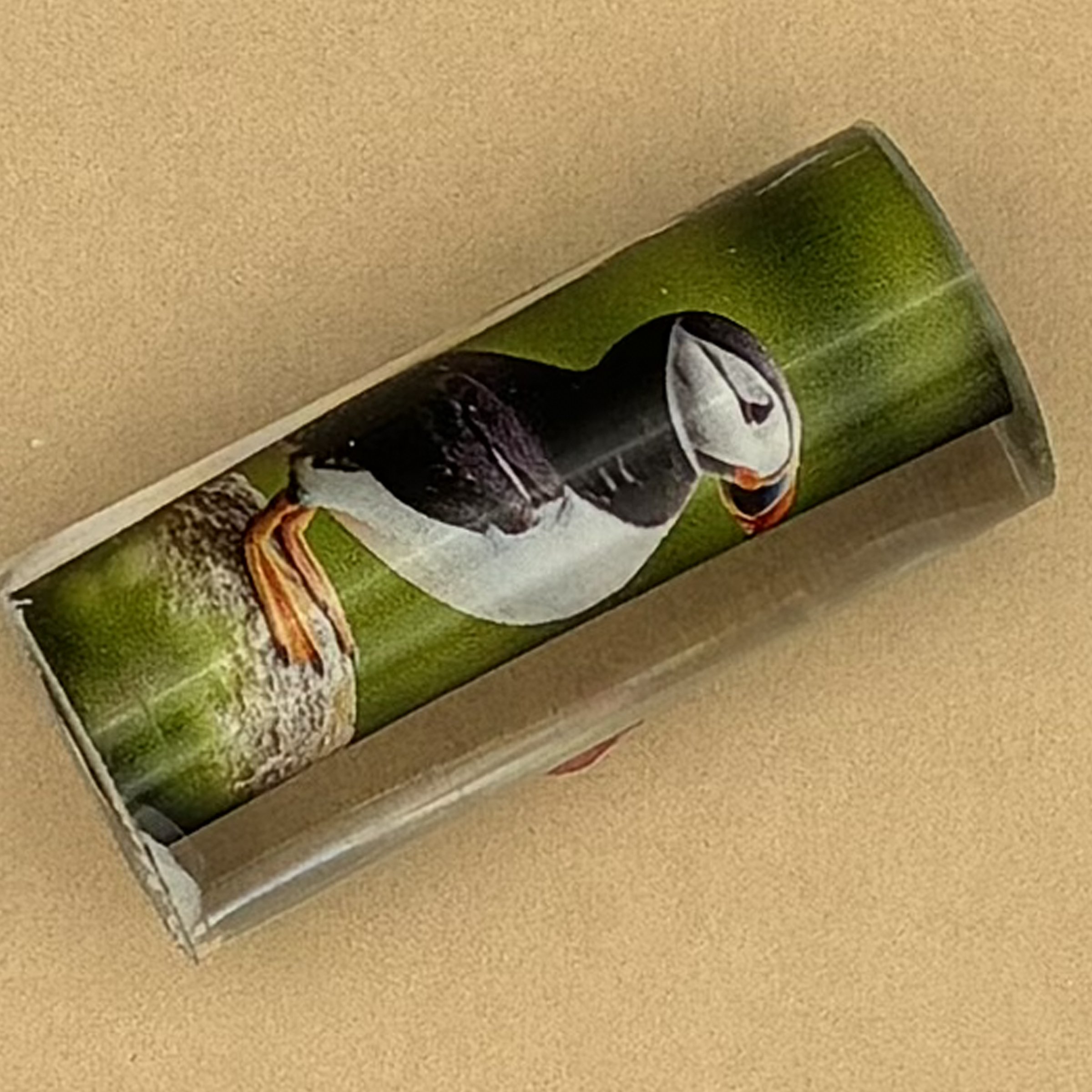 Puffin Bird Design Alumilite Pen Blank - Artisan Quality