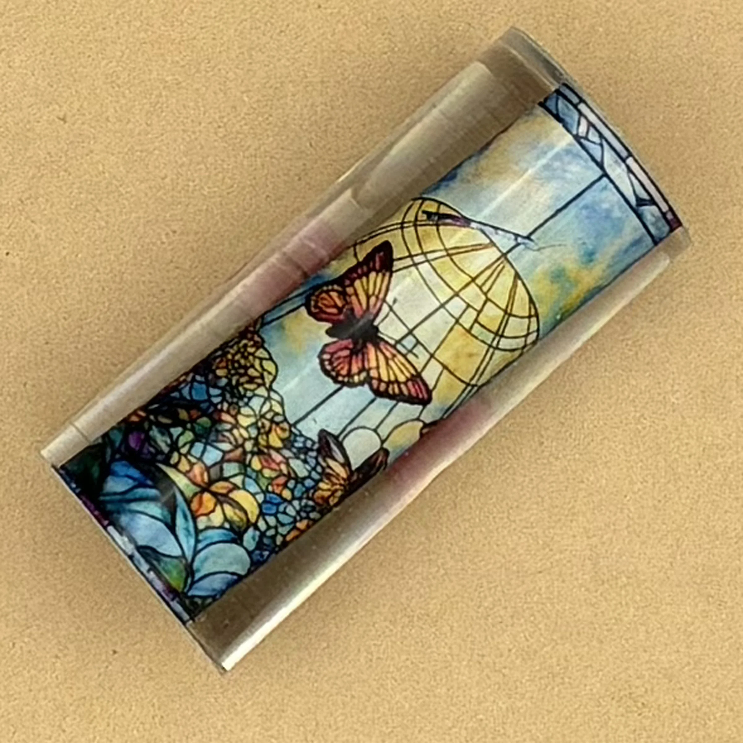 Springtime Butterfly Alumilite Pen Blank - Custom Fit for Single Tube Pen Kits