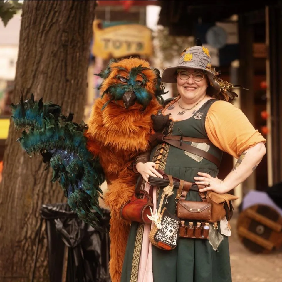 ✨ Hear Ye, Hear Ye! ✨

By Decree of whimsy and wonder, we are thrilled to announce the triumphant return of Mythically Meabh and her loyal companion, the ever-charming Gryphon Finn, to the Minnesota Renaissance Festival! 🪄🦄

📜 Where to Find Us:
🏰
