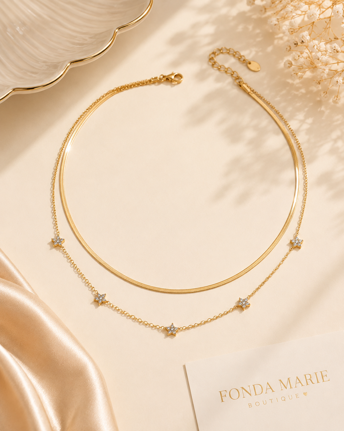 Starlit Glow Layered Necklace