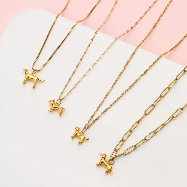 Golden Pup Necklace