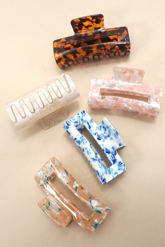 Marble Claw Clips