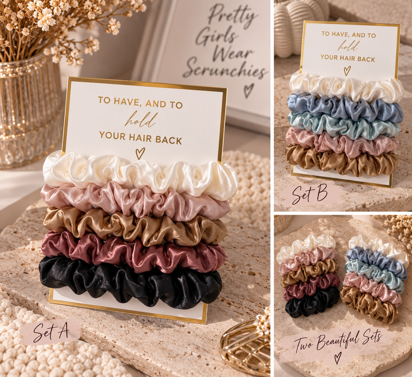 Everyday Satin Scrunchie Set