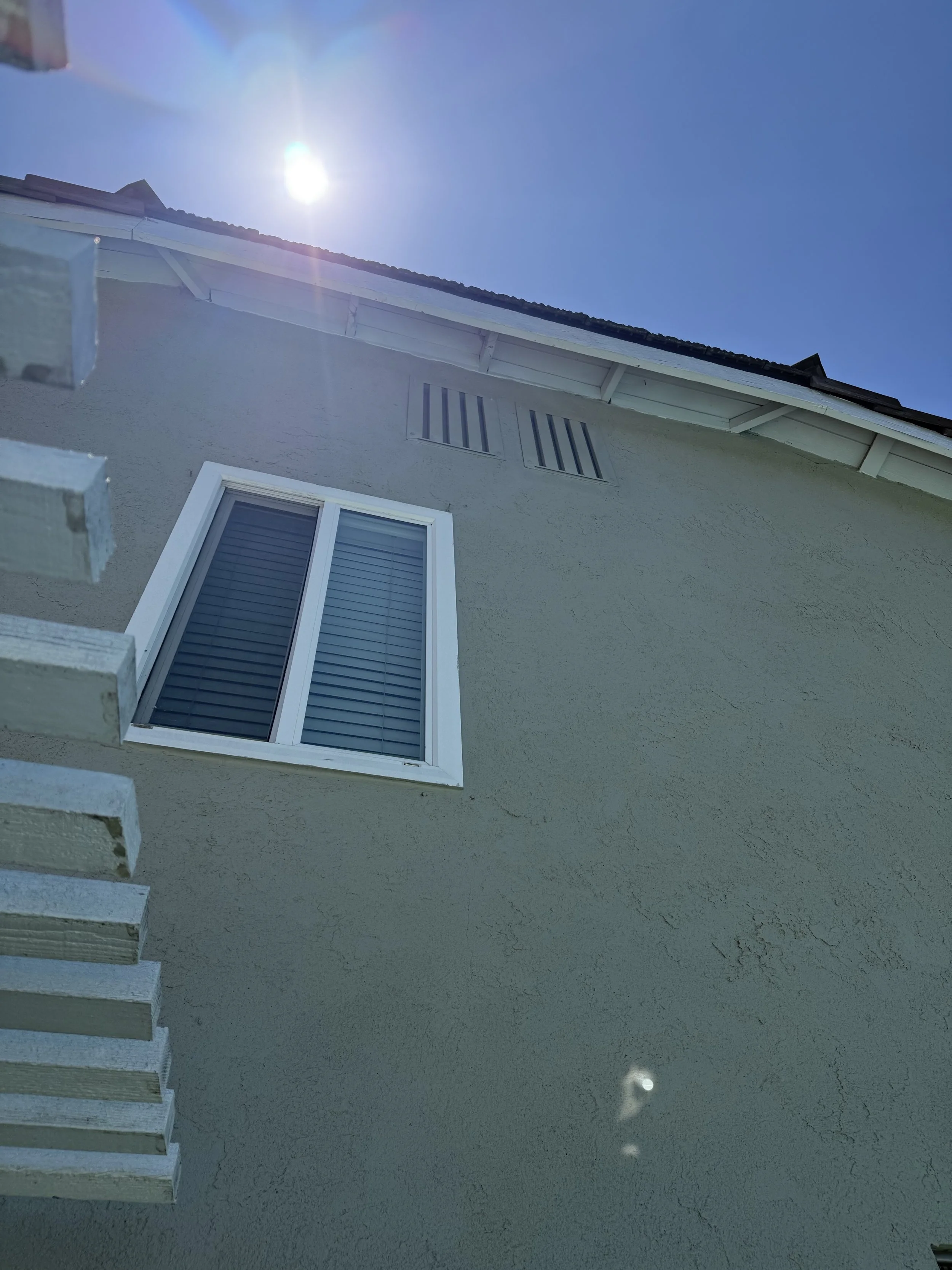 Image of two BrandGuard ember resistant gable vents