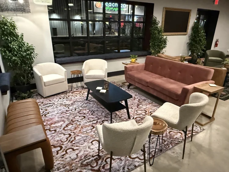 Guests gathering inside NOCO Brews & Bites