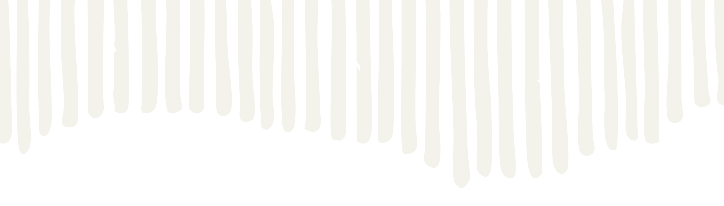 Close-up of a black and white striped pattern with irregular, elongated shapes hanging downward.
