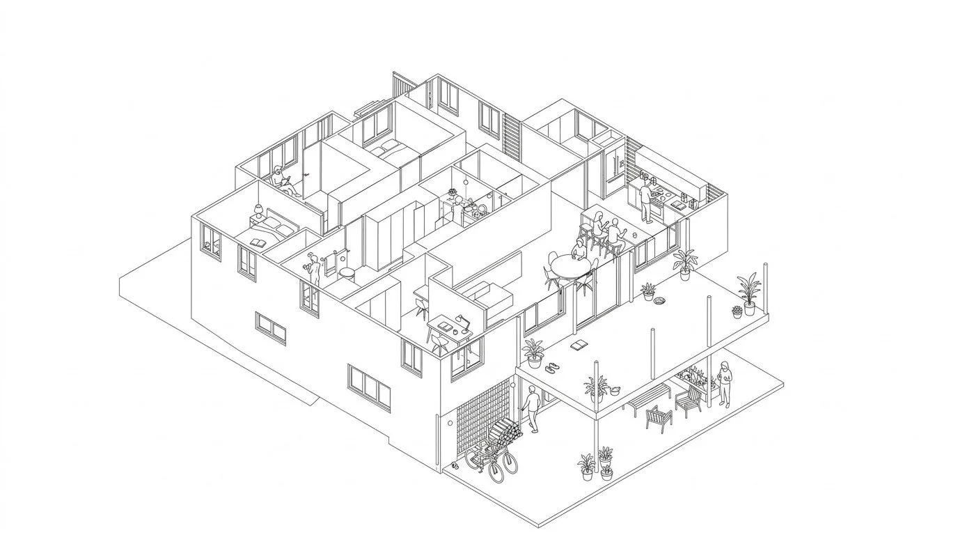 Isometric drawing of the Corinda house layout.jpg