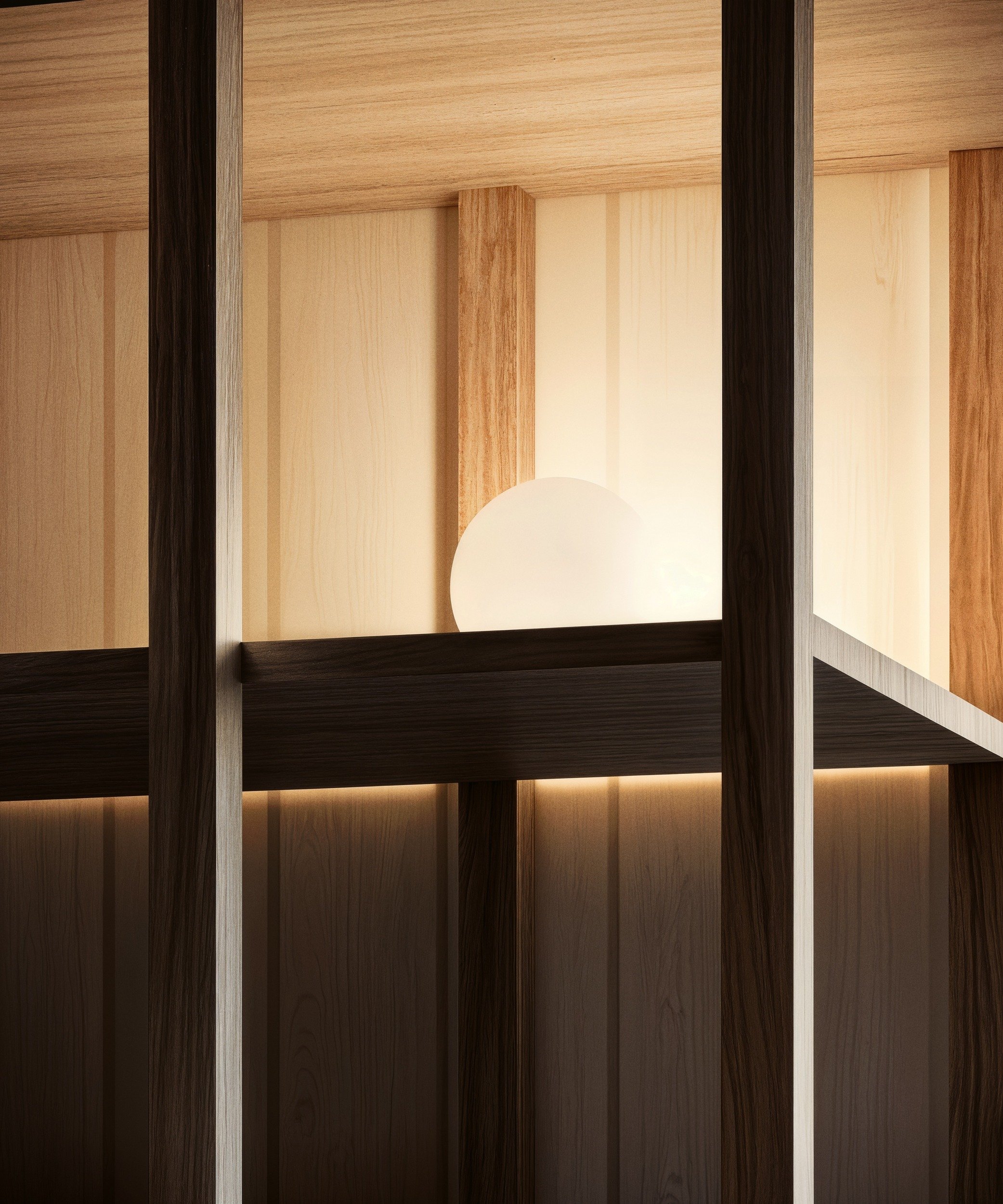 Timber shelving detail with glass pendant light, Woolloongabba kitchen.jpg