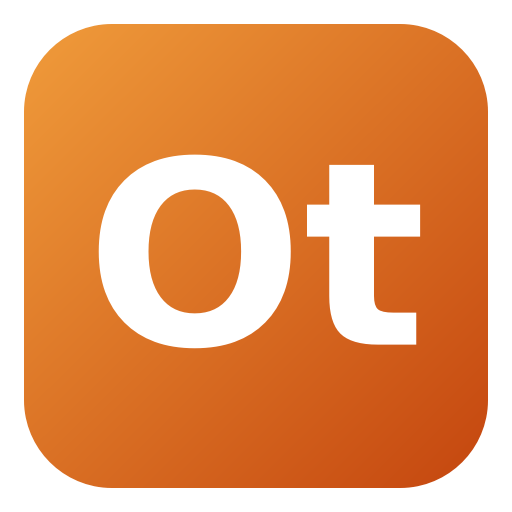Une icône orange avec le symbole chimique 'O' et le symbole 't'.