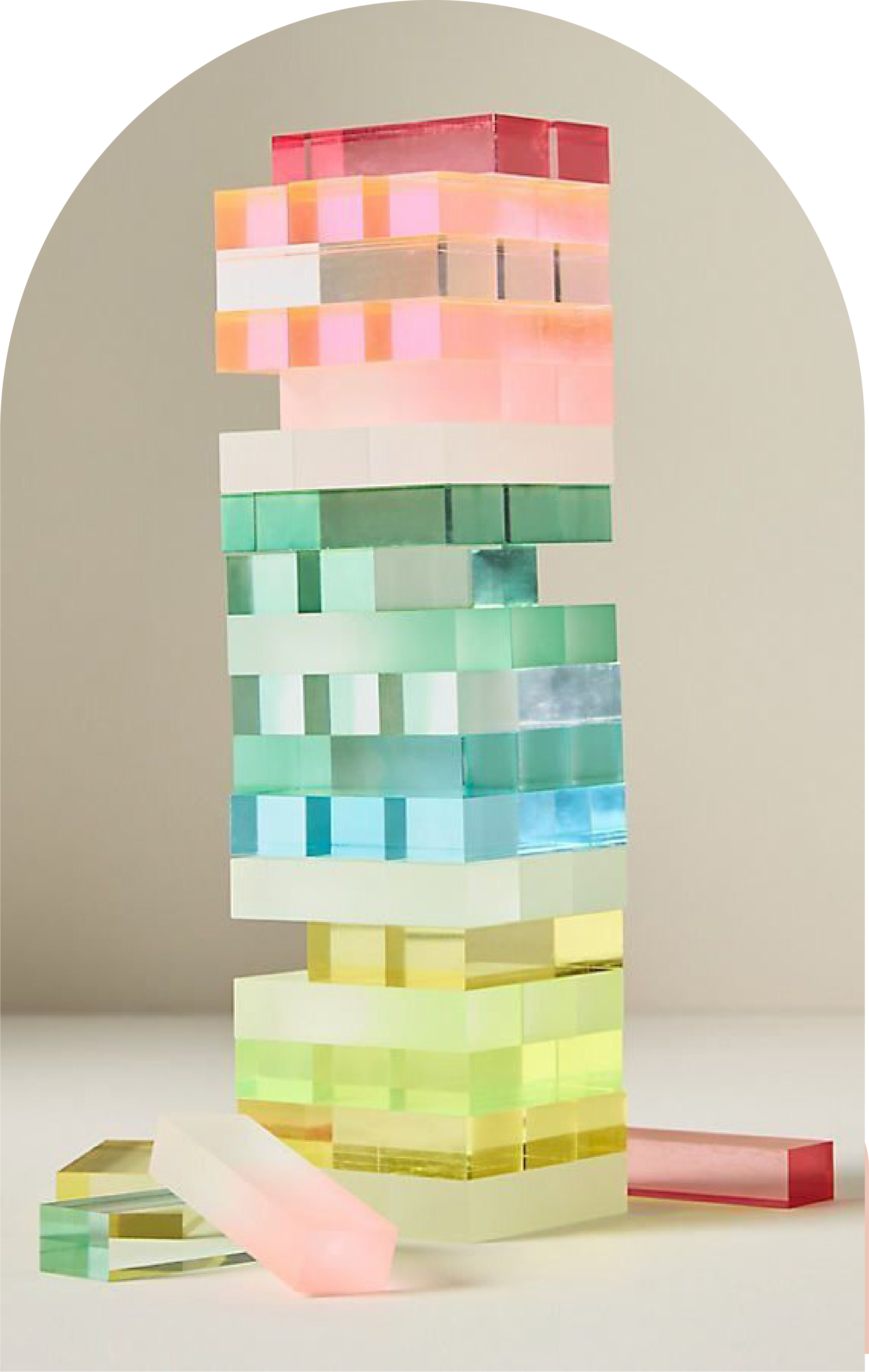 This colourful Jenga is by SunnyLife
