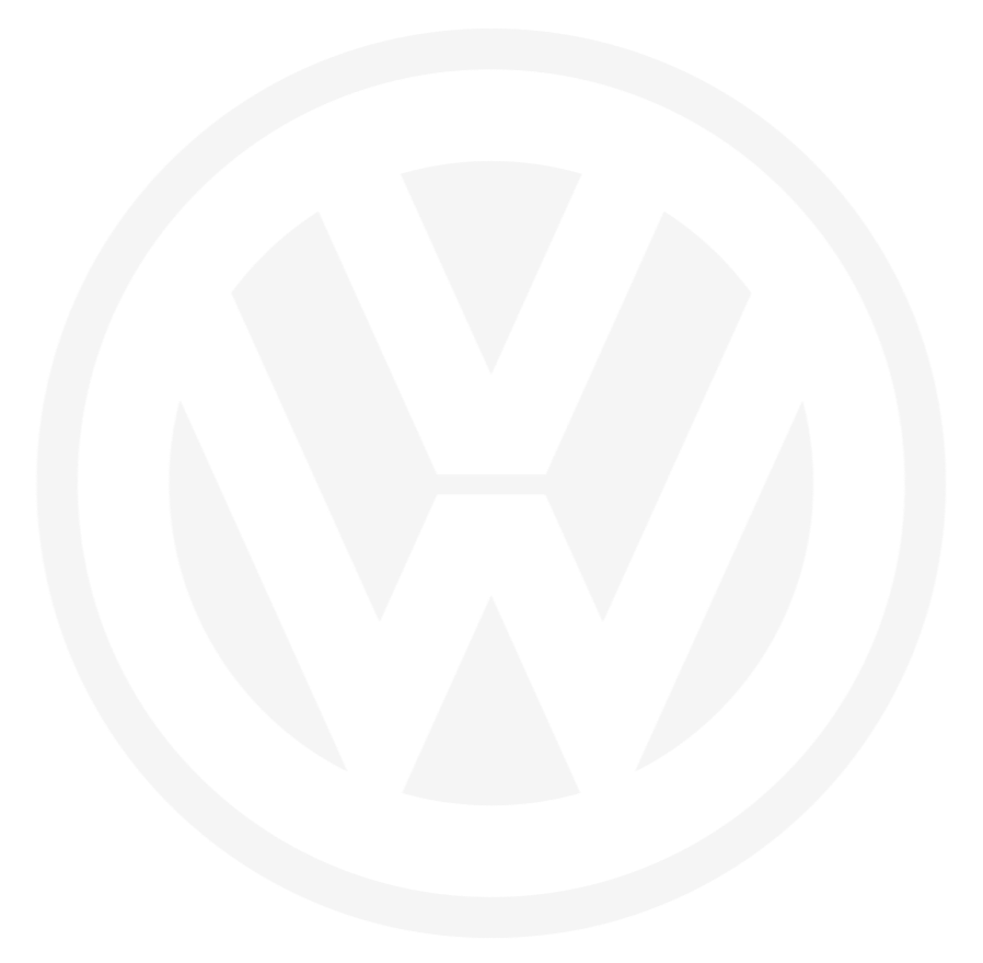 A black and white logo combining the Volkswagen and Volkswagen symbols.