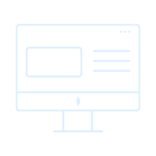 Illustration of a website homepage on a desktop monitor, representing Jac Money's Squarespace website design service.