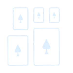 Spade playing cards in a range of sizes, representing a Jac Money marketing campaign rolled out across formats.