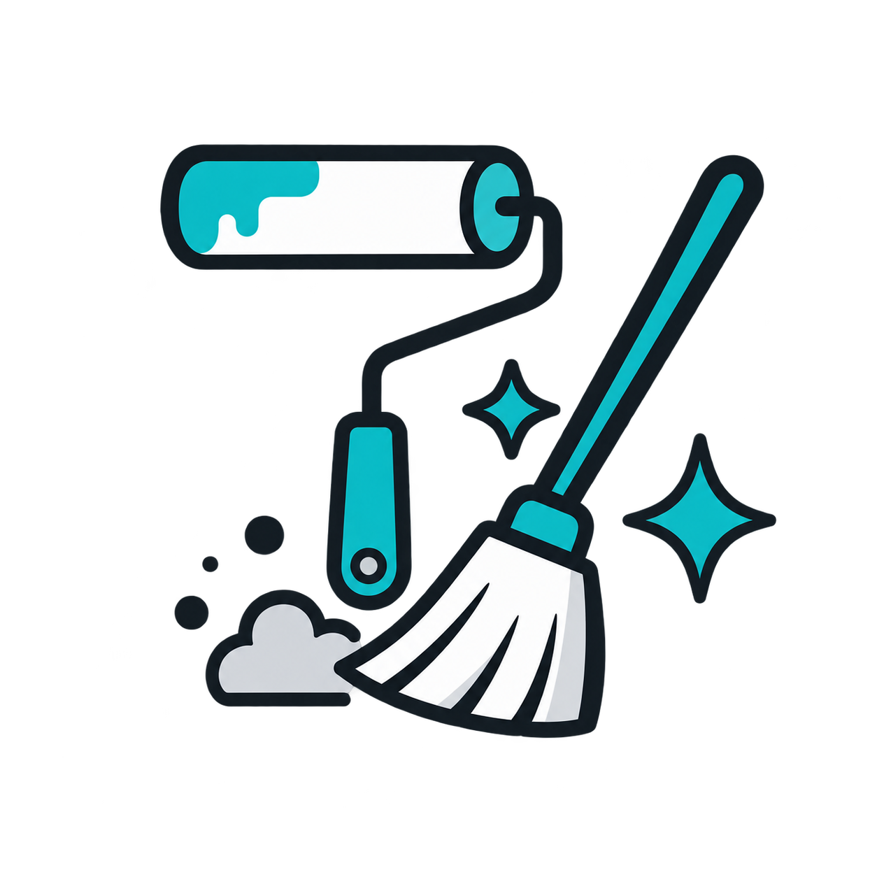 Post-renovation cleaning icon