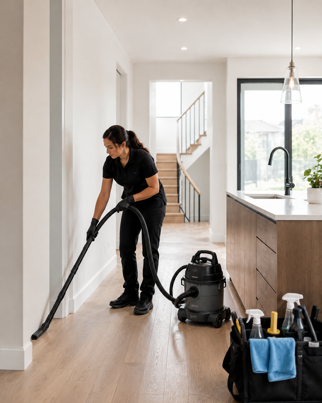 Vacuum cleaning for move-in or move-out property service