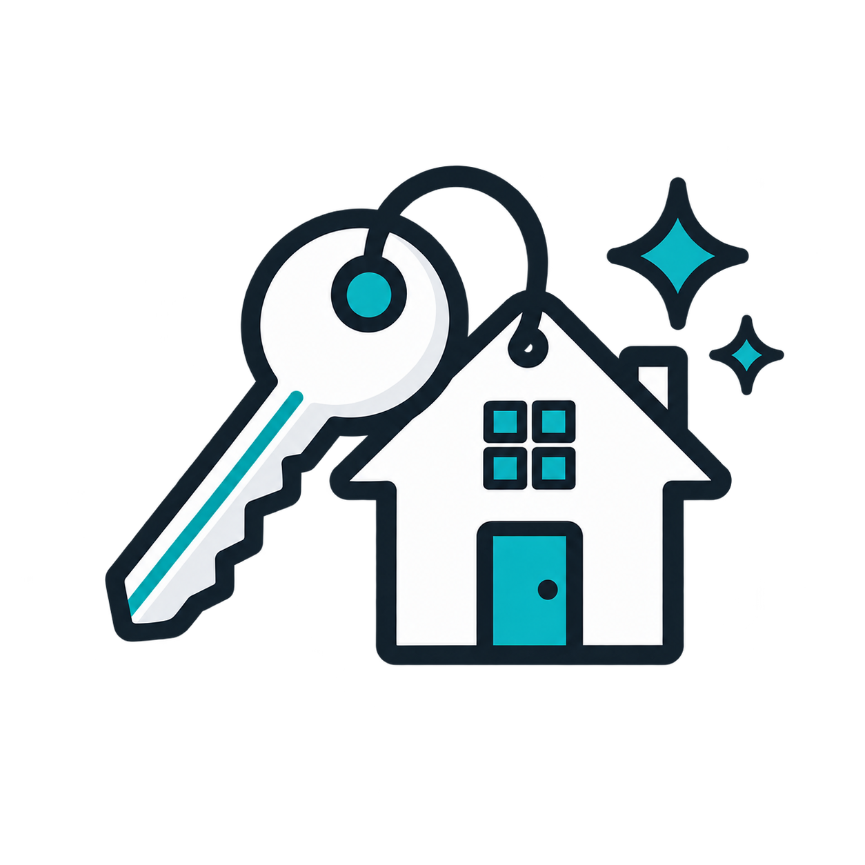 Move-in and move-out cleaning icon