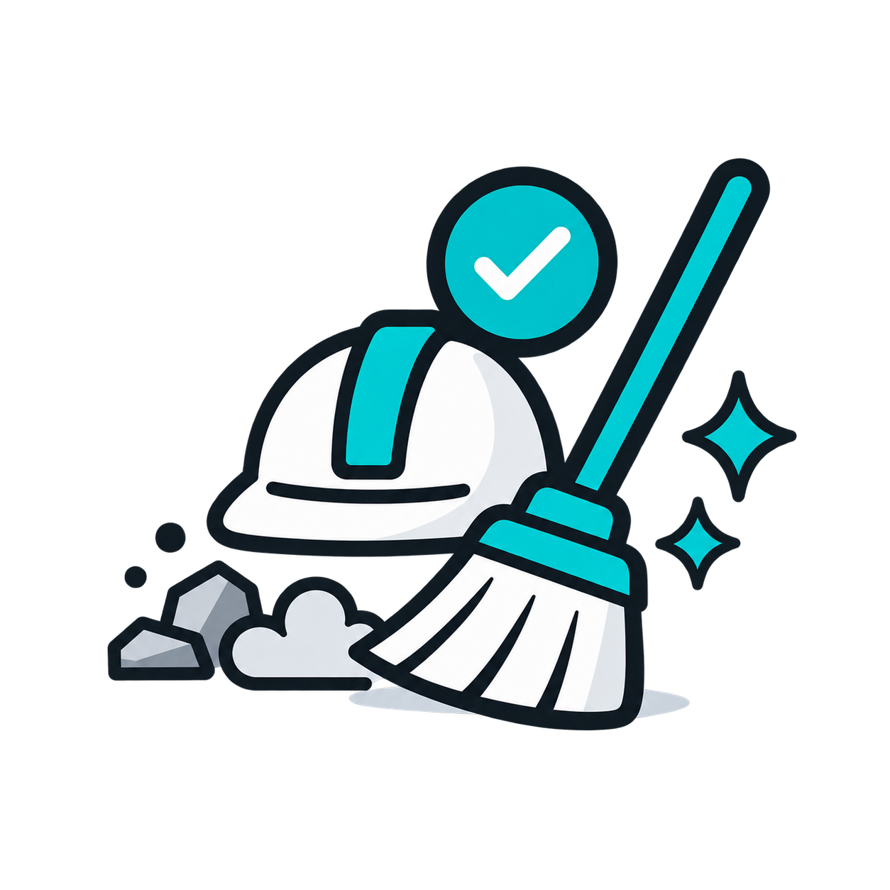 Construction final cleaning icon