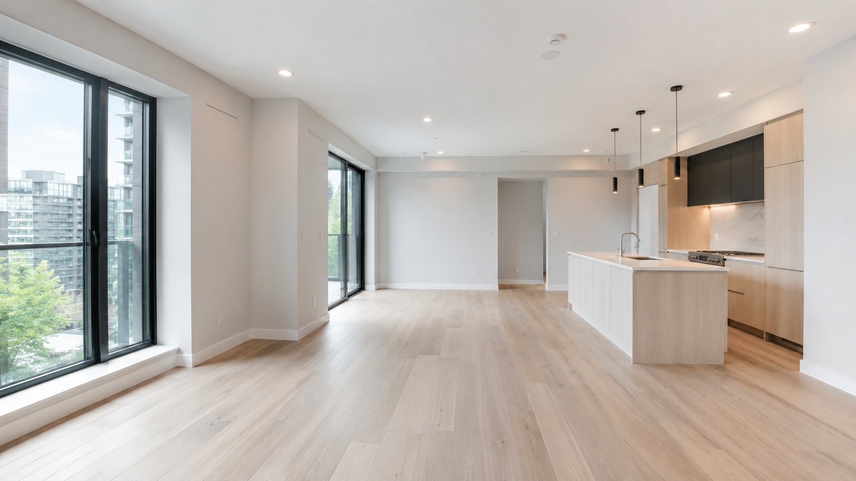 Clean renovated condo prepared for post-renovation cleaning in Toronto