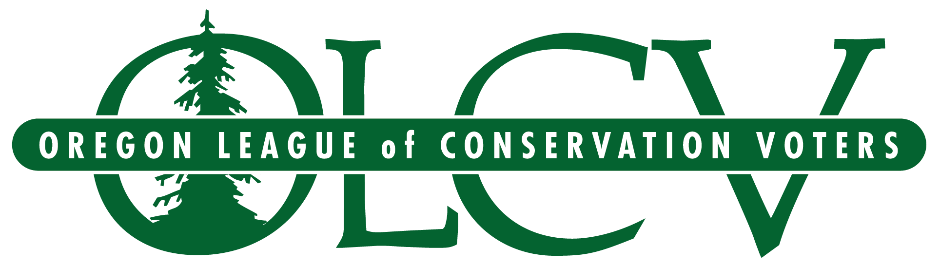 Logo of Oregon League of Conservation Voters with a green pine tree and the text oreo.gon l	eague of conservation voters