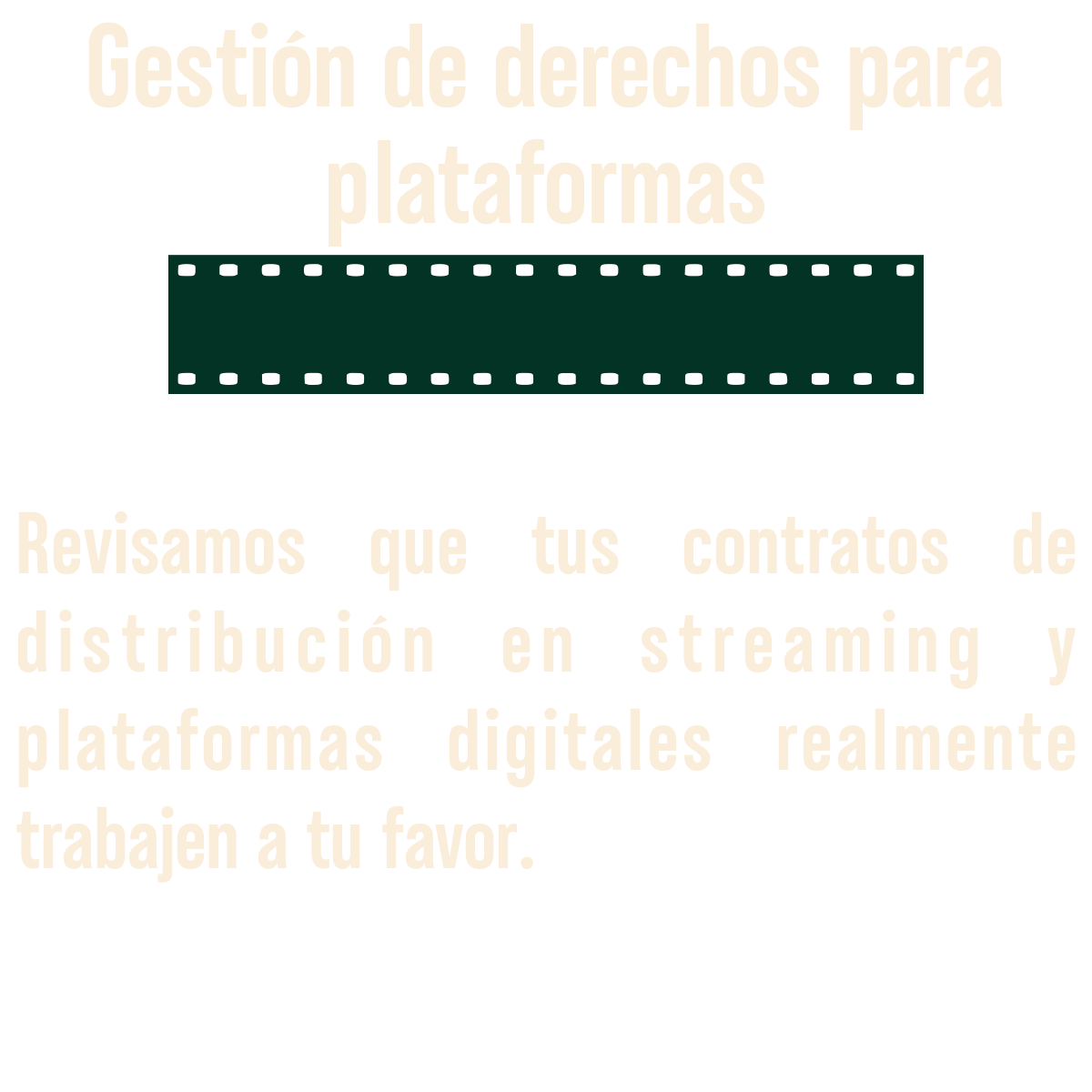 Texto que habla sobre la gestión de derechos en plataformas digitales y streaming.
