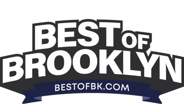 Logo with the text "Best of Brooklyn" and the website "bestofbk.com" underneath in a dark blue ribbon.