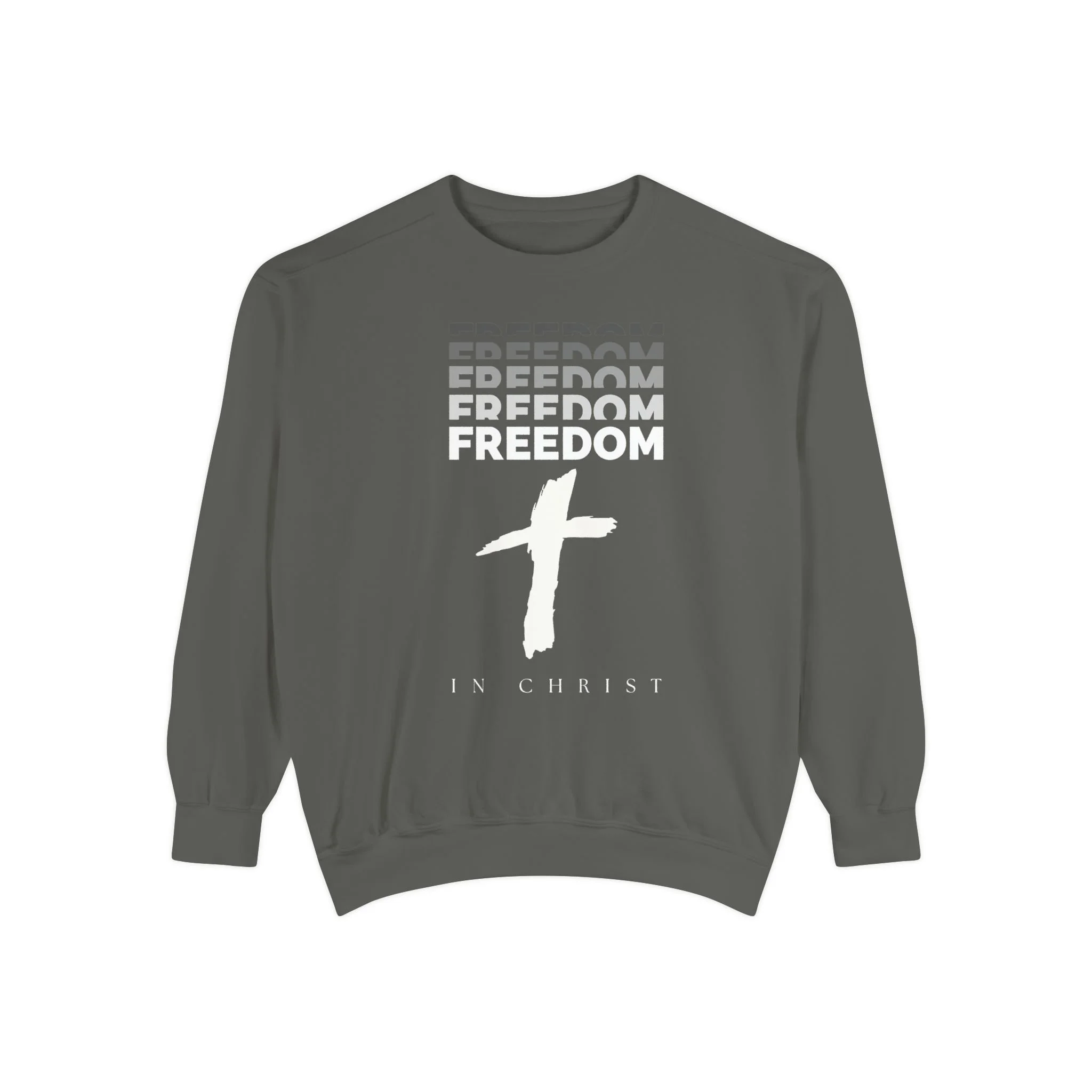 Freedom in Christ Sweatshirt — John 8:36 Christian Pullover
