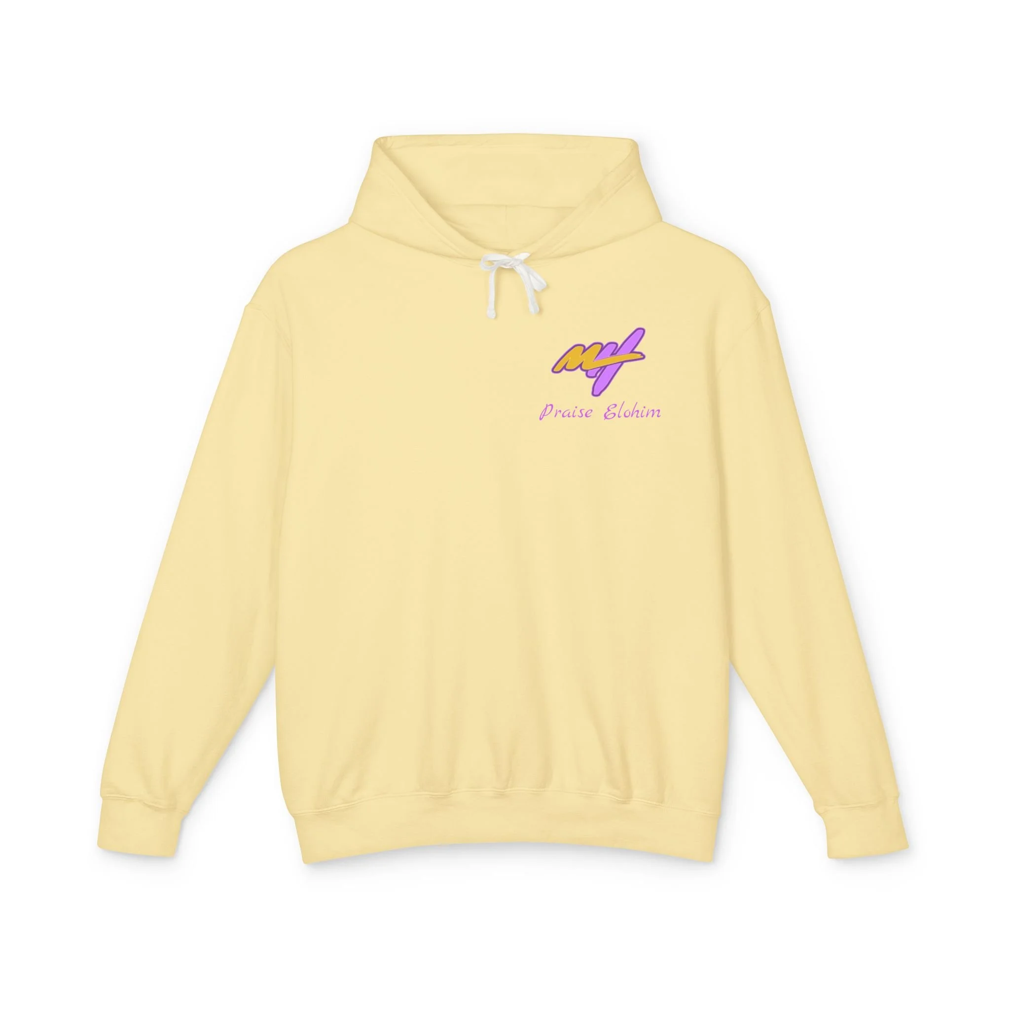 Mihole Hallel Retro MV Logo Hoodie — Lightweight White Pullover