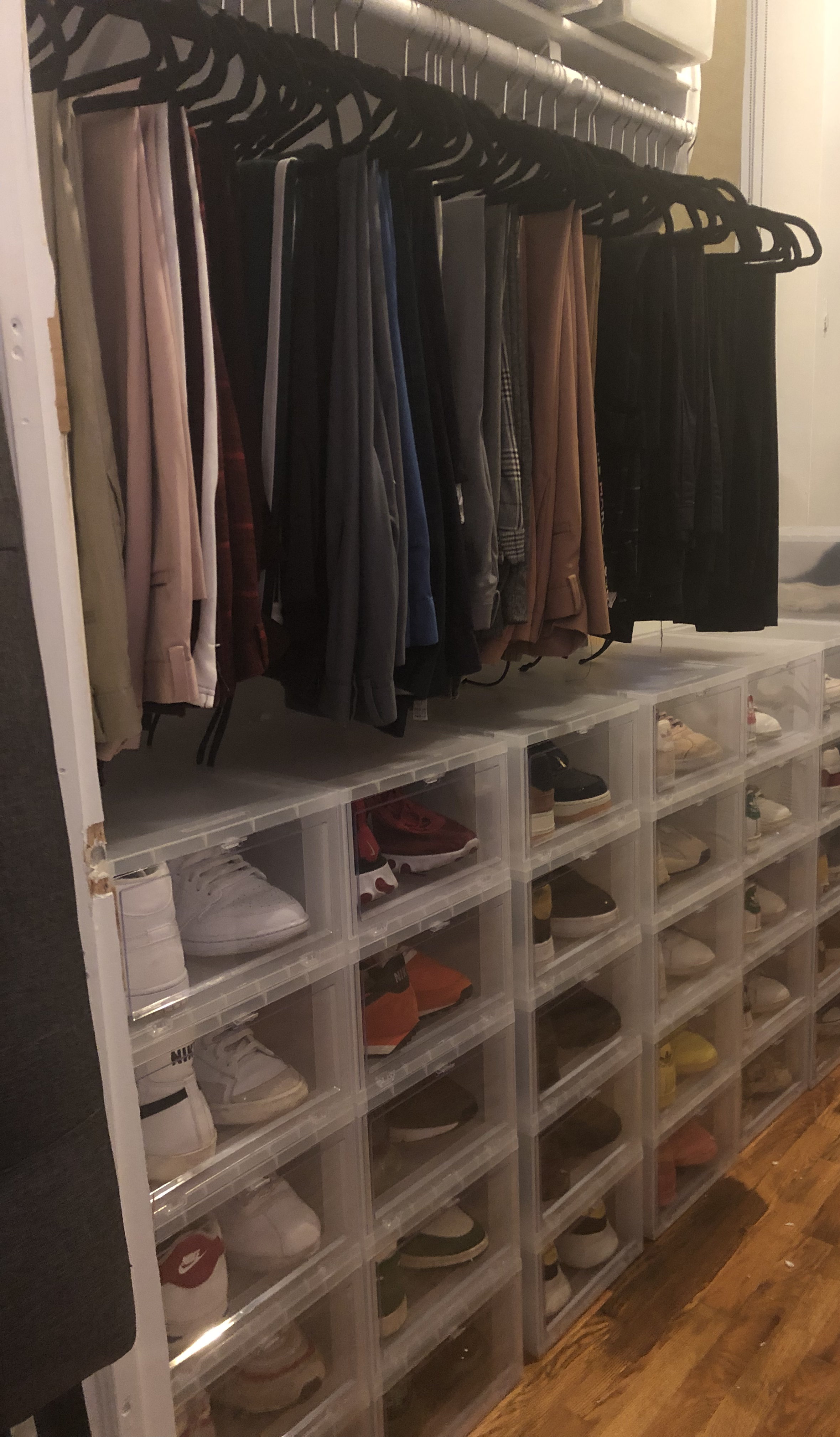 Closet and shoe storage organized by Order & Grace in a Toledo-area home