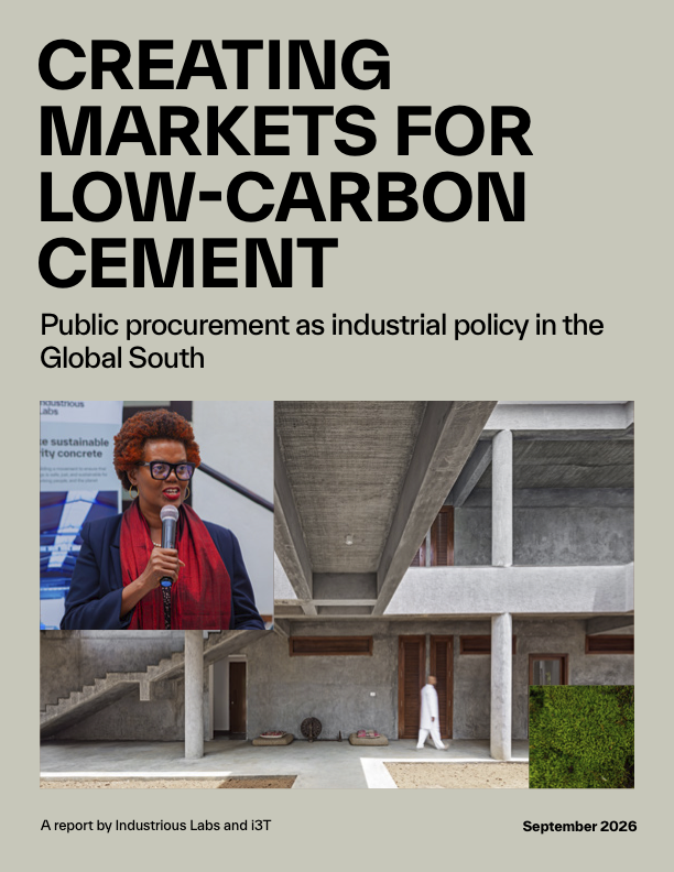 Report: Creating markets for low-carbon cement
