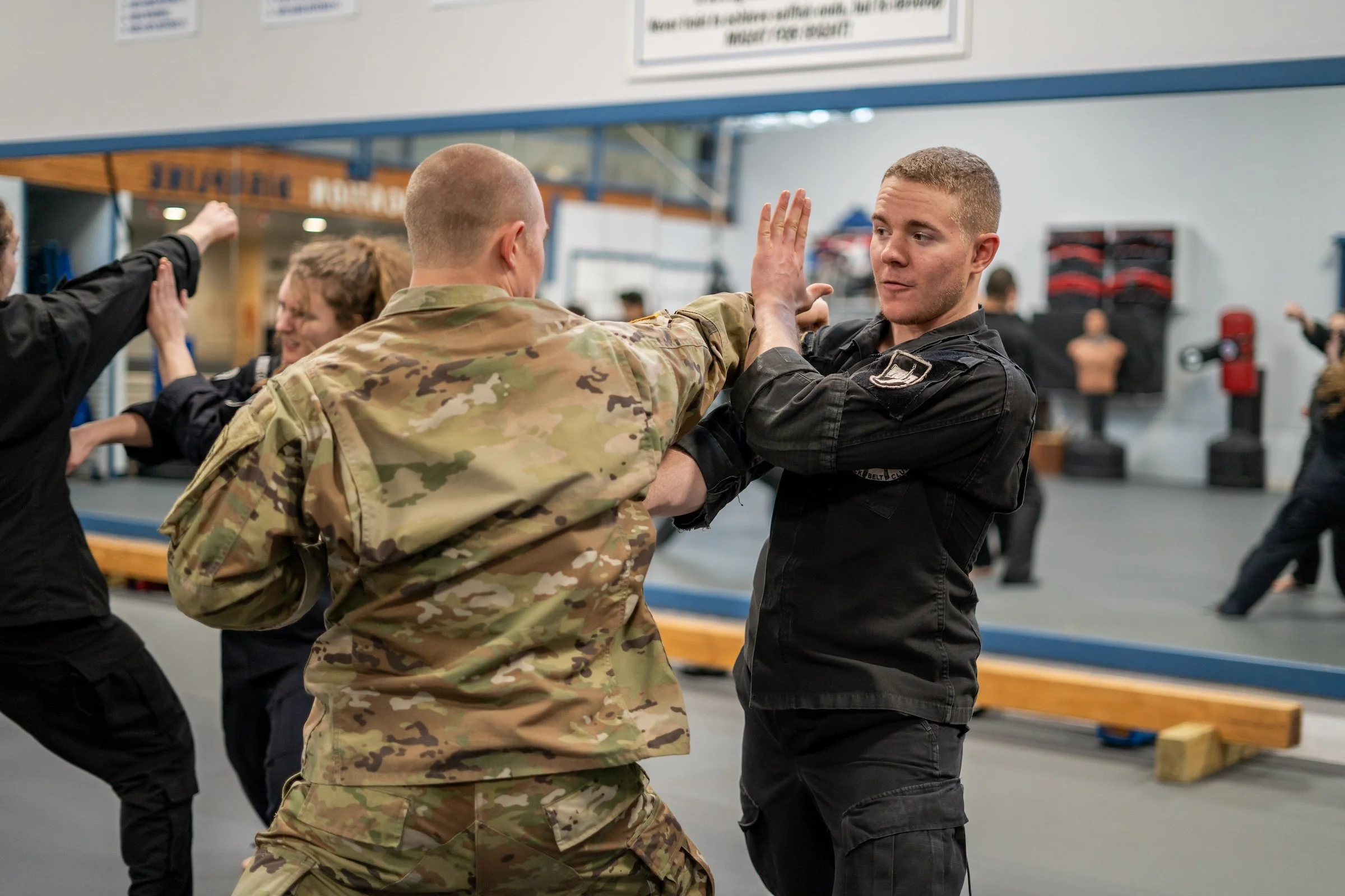 Chief Instructor Beggs and his brother training