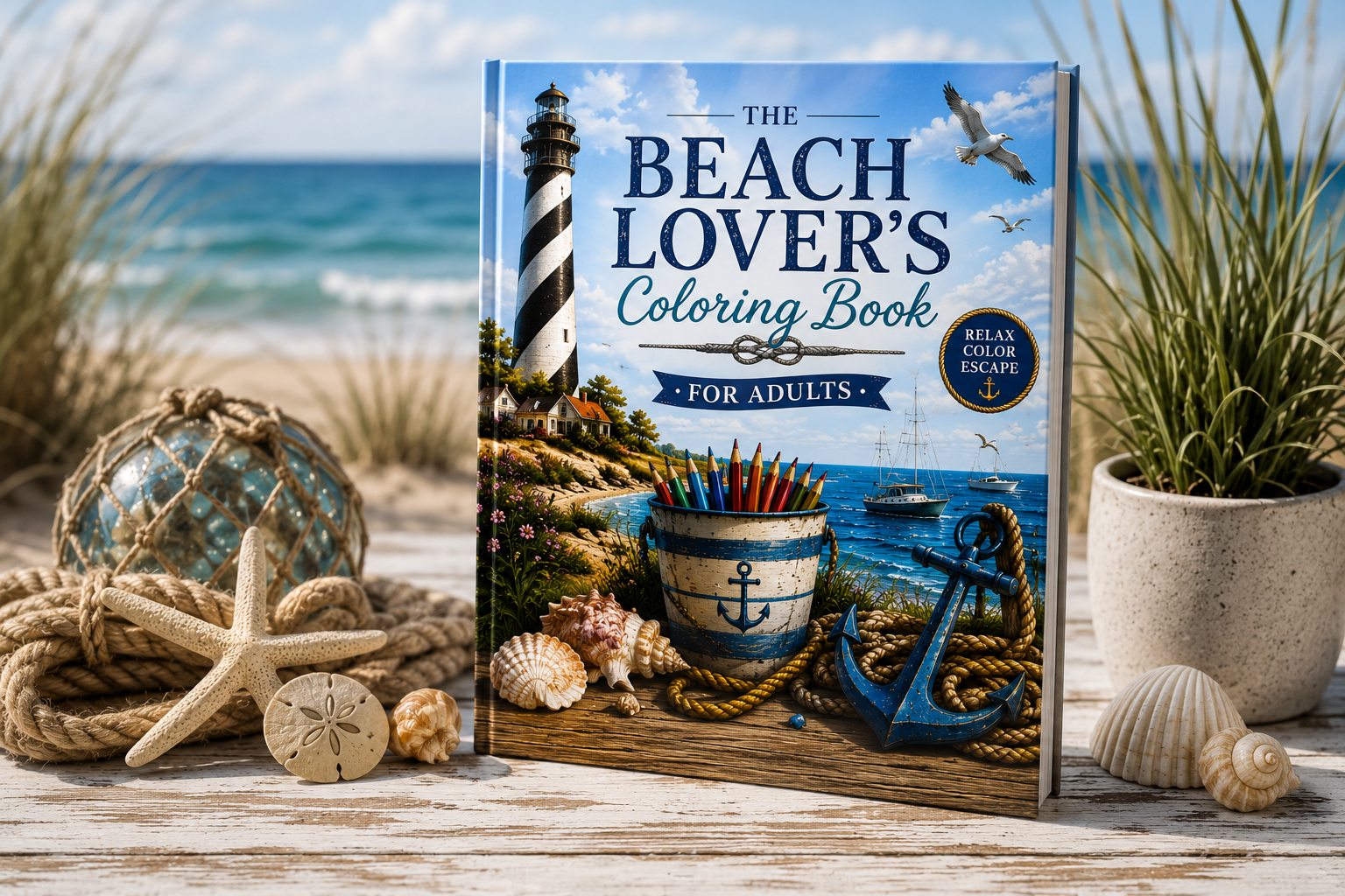 Beach Lover's Coloring Book