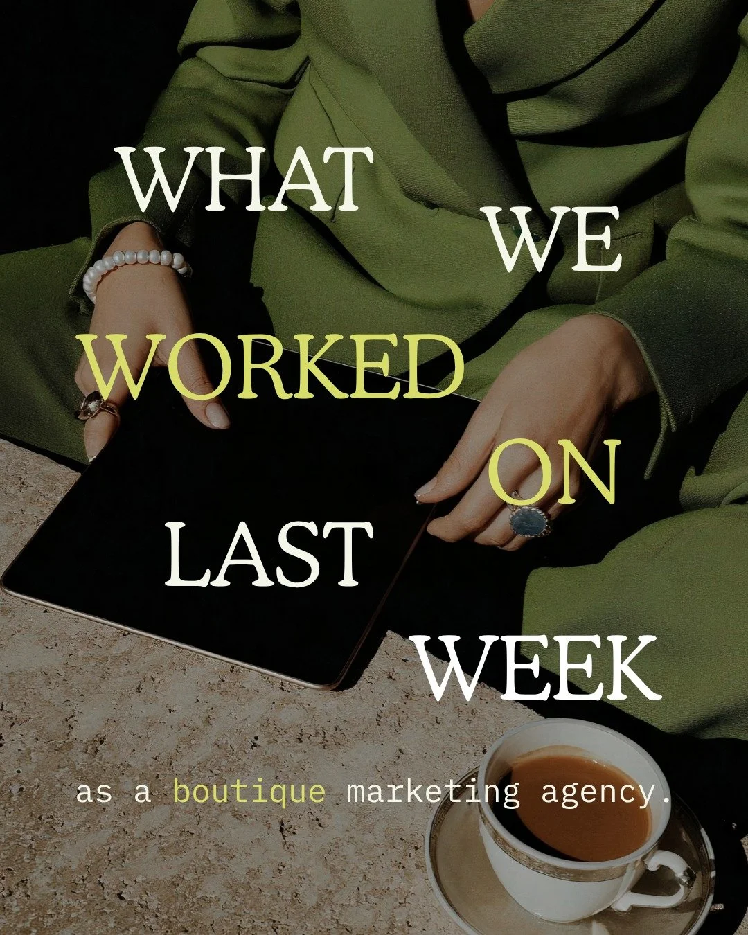 A typical(ish) week at our social media marketing agency.

From discovery calls with potential new clients to launching exciting projects for the brands already on our roster, no two days look quite the same, and we wouldn&rsquo;t have it any other w