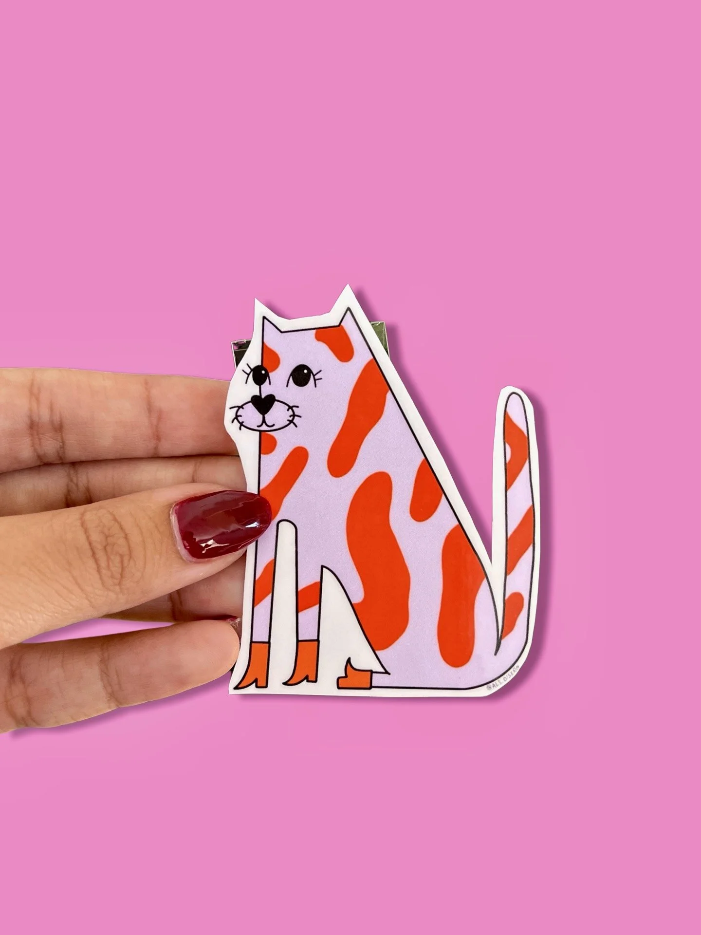 Purple Cat Sticker