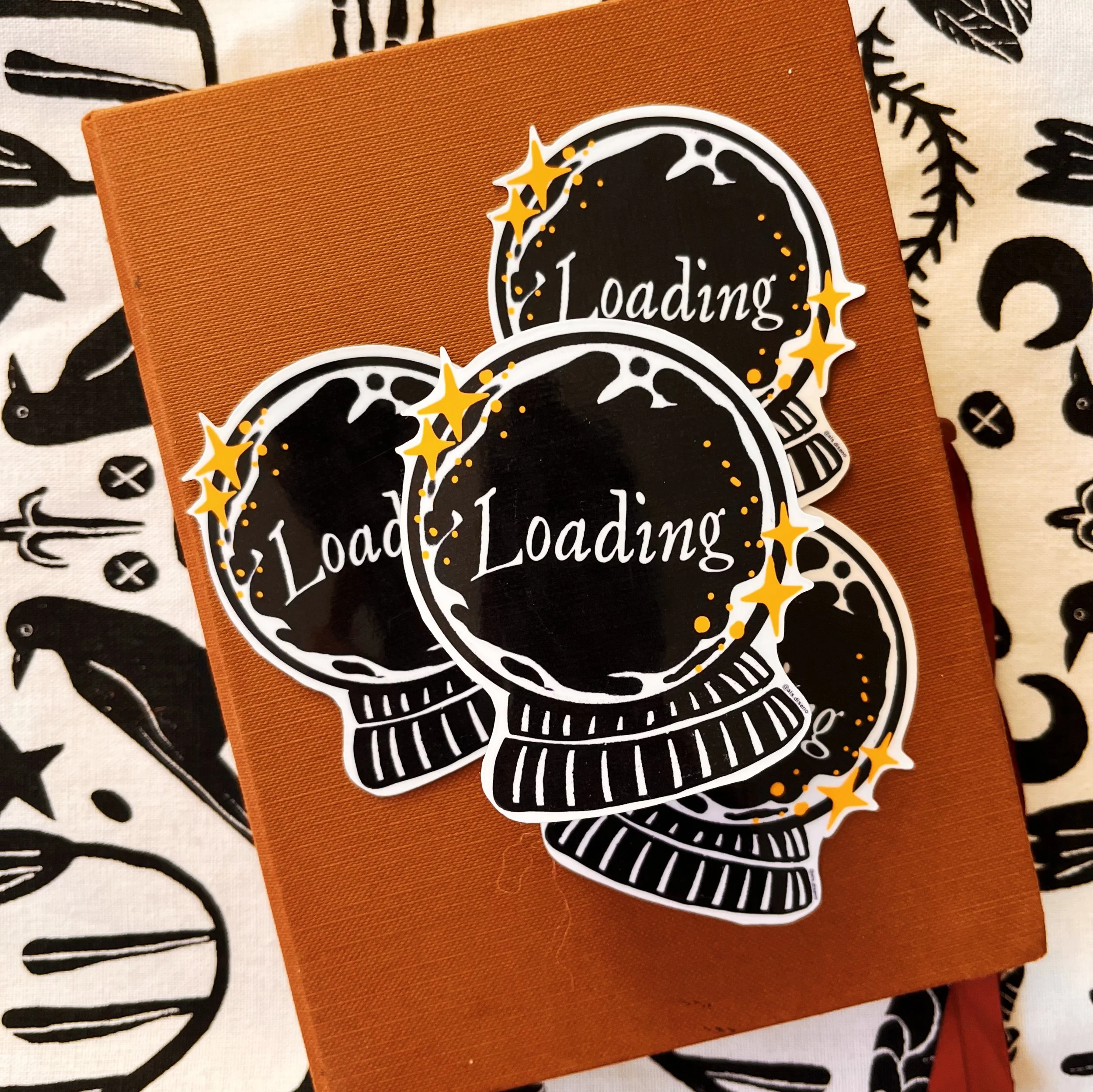 Crystal Ball Loading Halloween Sticker